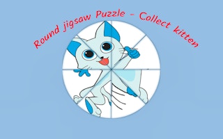 Imaginea Puzzle rotund - Colectați pisoiul